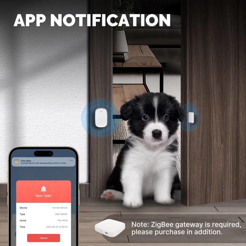 MOES Tuya ZigBee Smart Window Door Gate Sensor Detector Smart Home Security Alarm System Smart Life App Remote Control