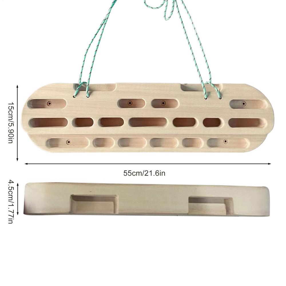 

Climbing Rock Board Wooden Finger Grip Pull Up Climbing Hanging Board Grip Strengthener Forearm Exerciser Home Wall Board