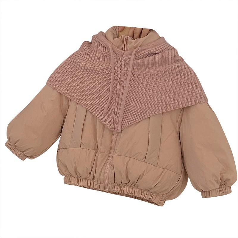 Autumn and Winter Children's Down Jacket Korean Style Short Men's and Women's Children's Clothing Knitting Hat Down Jacket