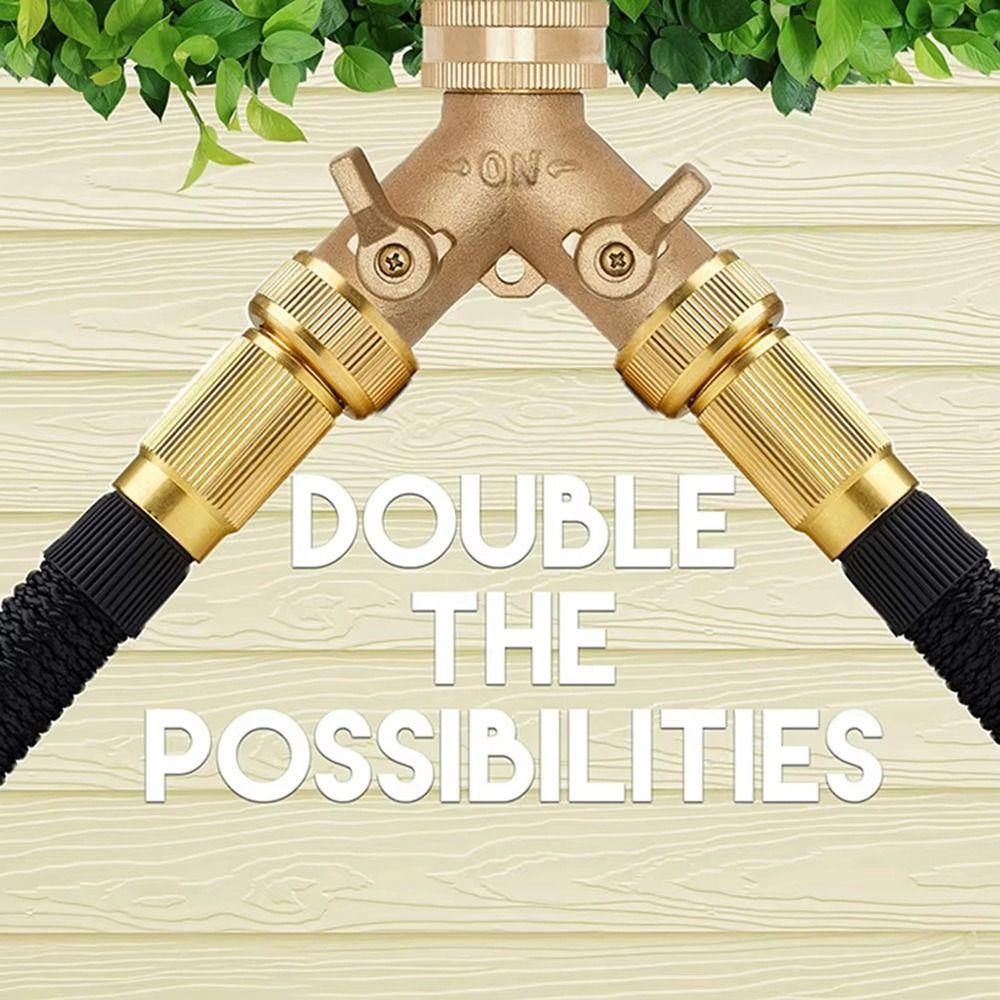 1Pcs 2 Ways Hose Splitter Drip Irrigation Adapter Water Tap Connector for Outdoor Faucet