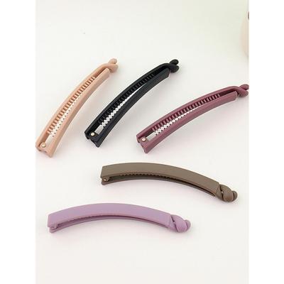 1/5 Stück Mode Einfache Mattierte Bananen Haarspangen Haarclips Für Frauen Mädchen Party Haaraccessoires