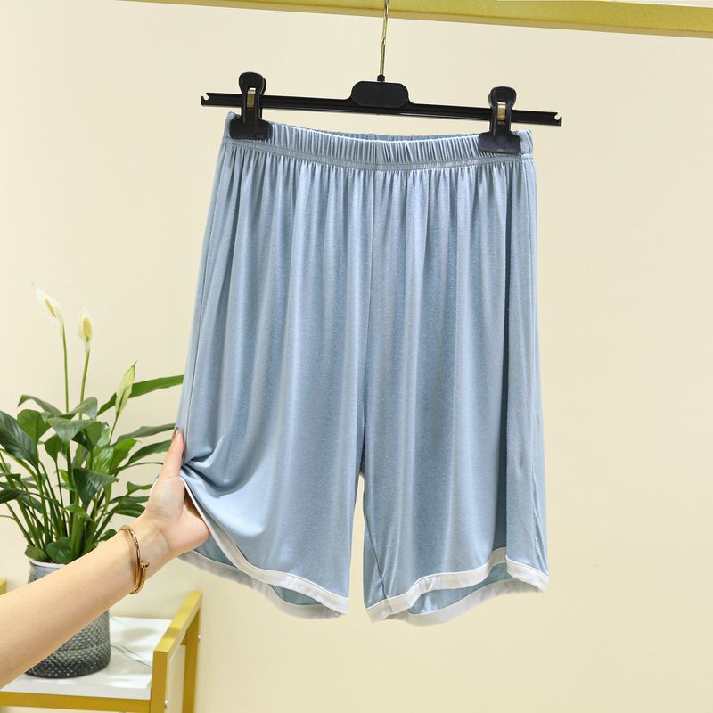 

Модальные свободные шорты для отдыха, пижамные шорты, женские летние тонкие светонепроницаемые шорты, повседневные больших размеров, можно носить как верхнюю одежду, широкие брюки Light Blue M (recommended 40.00 kg-55.00 kg