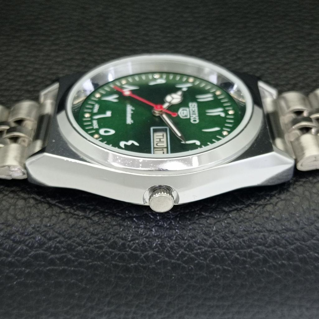REFURBISHED SEIKO 5 AUTOMATIC 6309A VINTAGE JAPAN MENS GREEN WATCH a441345-5 Sk-a441345