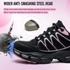 Fashion Safety Shoes Women Work Sneakers structured Shoes pneumatic-Proof Protective Shoes Work Boots Steel Toe Shoes