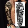 1 Foglio Tatuaggi Temporanei Finti Manica Lunga Per Donne Uomini Leone Tigre Fiore Lupo Maori Tatuaggio Adesivo Braccio Gamba Trasferimento ad Acqua Fai da Te
