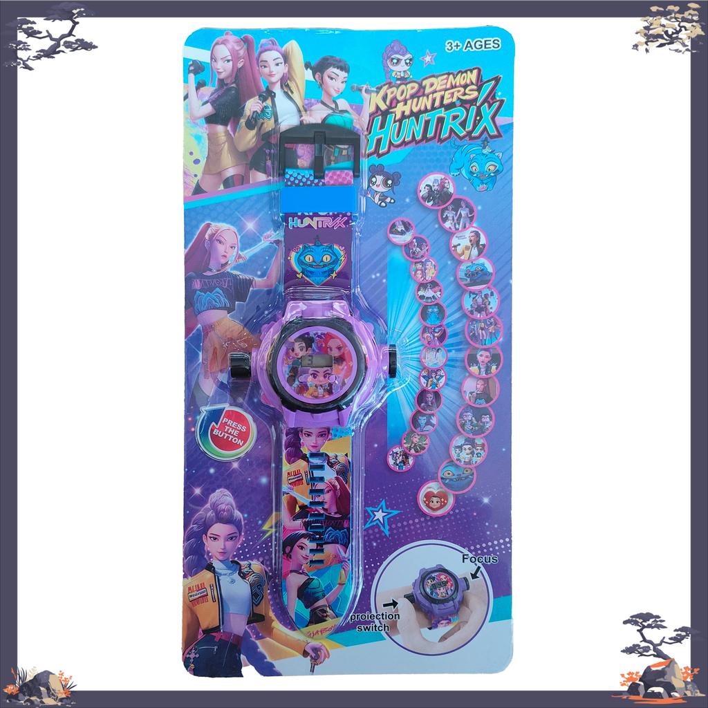 Peripheral children's projector lightweight watch K-POP demon hunter electronic multifunctional wristband toy birthday gift