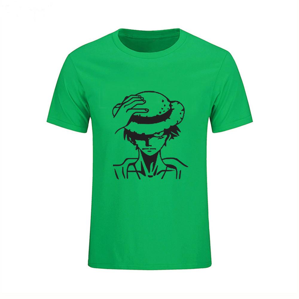 White Black Men T Shirt Short Sleeve One Piece Luffy Casual 3D Tshirt Homme O Neck