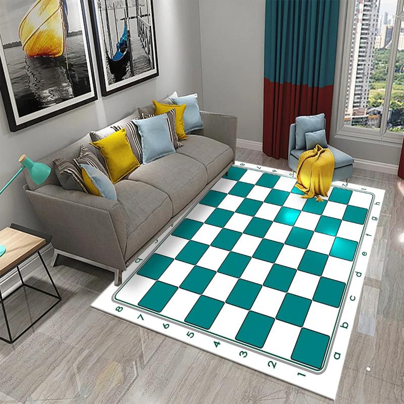 International Chess Flying Chess Carpet Kid Play Games Mat Child Carpet Area Rugs Bedroom Living Room Floor Mat Non Slip Rugs