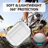 XDcase Transparente TPU-Schutzhülle für Ohrhörer mit Karabiner