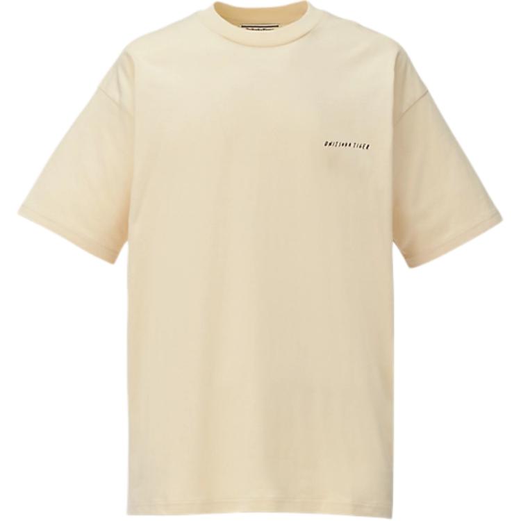 

ONITSUKA TIGER Футболка унисекс с принтом, свободного кроя, с круглым вырезом и короткими рукавами, топы, цвет слоновой кости 2183B465-750 XS