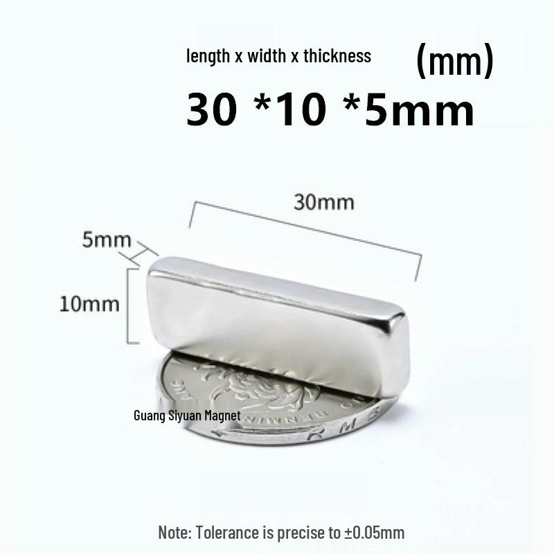 N52 Super Strong Neodymium Iron Boron Magnet, Rectangular 25x30x100mm, Permanent Magnetic Steel Sheet.