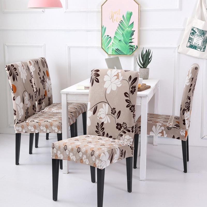34 Colors For Choice Stretch Chair Cover Big Elasticity Cheap Printed Seat Chair Cover For Dining Room Wedding Banquet Party