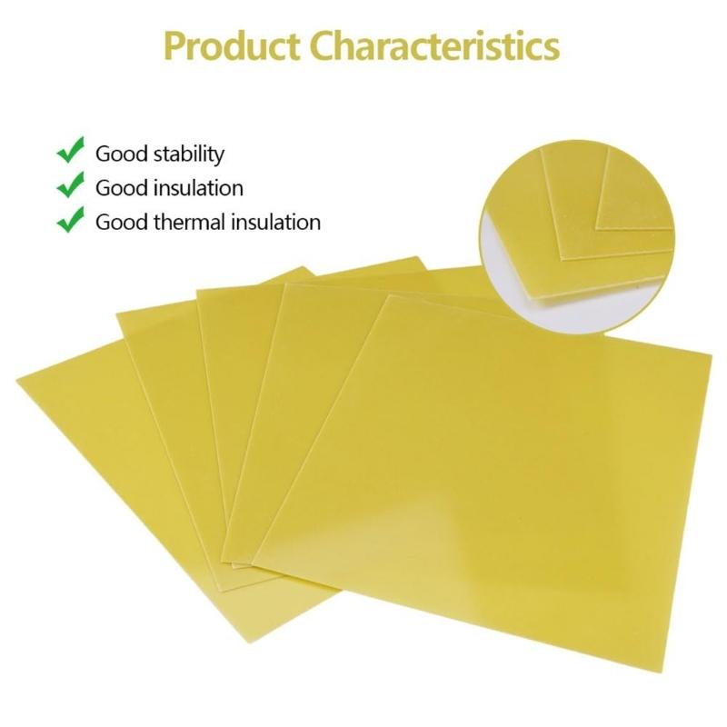 12Pcs High Temperature Resistant Epoxy Fiberglass Sheets Electrical Insulation Epoxy Board F Class 155°C
