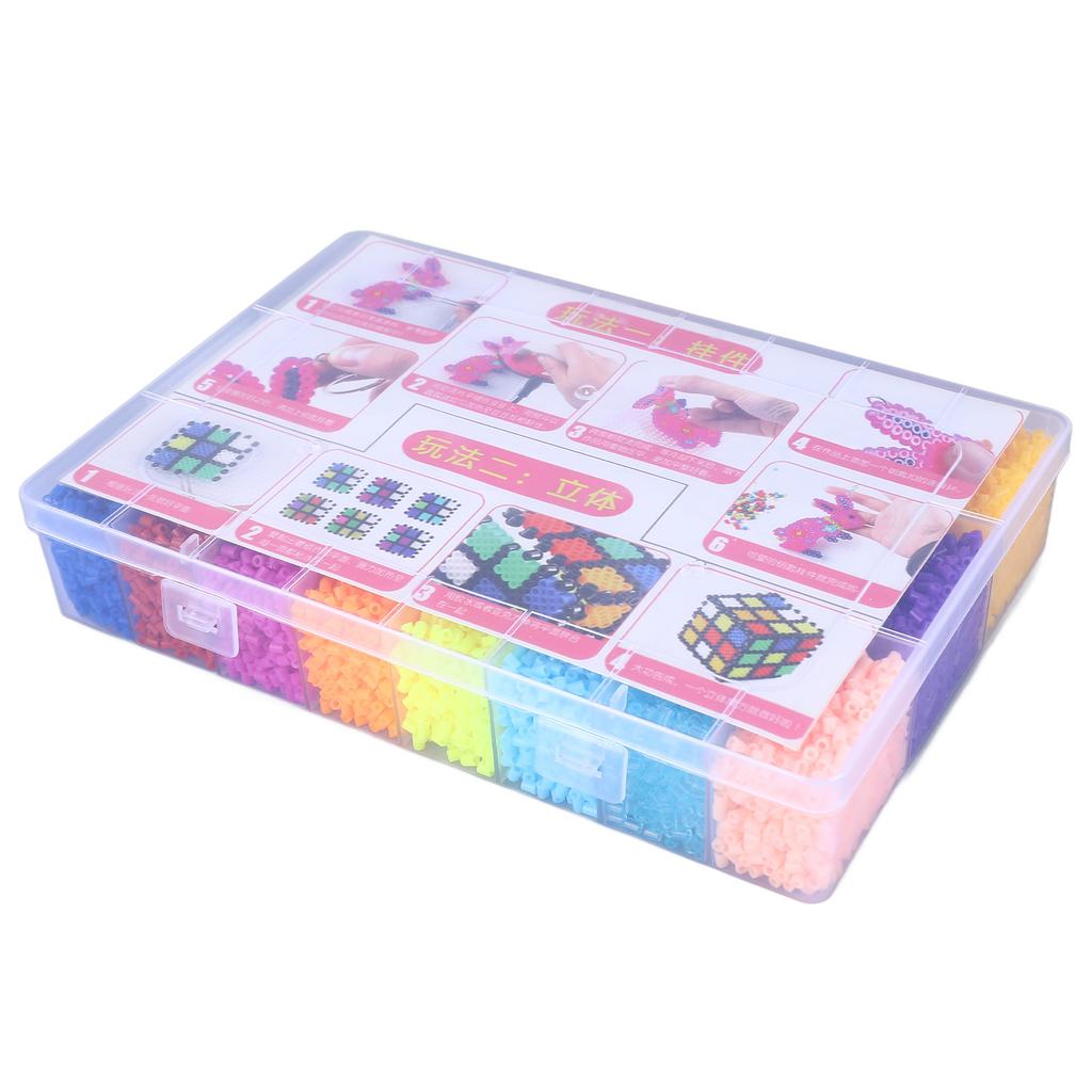 24 barevná sada tavných korálků 2,6 mm DIY 3D Stimulujte představivost Puzzle Sada tavných korálků pro děti