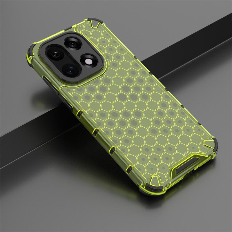 Transparent Phone Case For OnePlus 15 Anti-knock Honeycomb Armor Back Case For OnePlus 15 Cover For OnePlus 15 Case 6.78 Inch