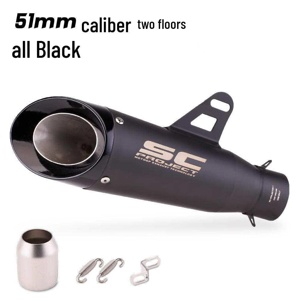 Modified SC Exhaust Pipe for Z900, Ninja 400, CB650R, R3 – Two-Layer 51mm