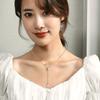Stylish Springtime White Rose Pendant Necklace In Gold And Silver Women For