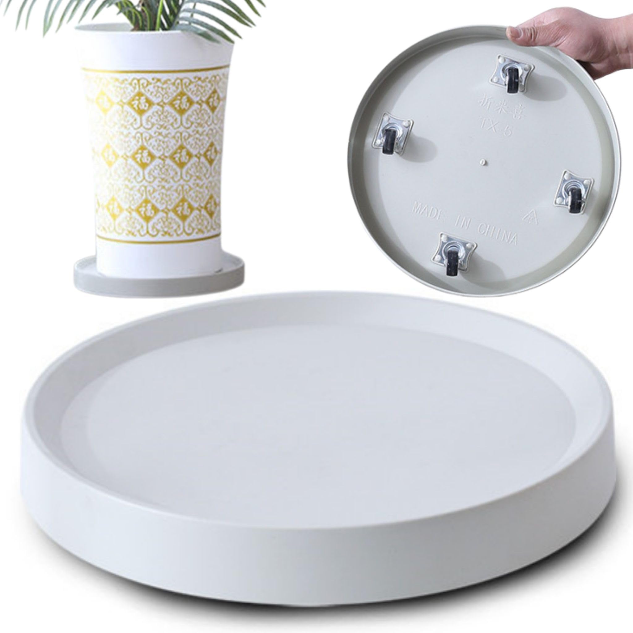 

Подставка для цветочных горшков Подставка для очистителя воздуха на колесиках Держатель для цветочных горшков Комнатные растения Садоводство Вращение цветочного горшка bath&bath 360° (21.5cm)