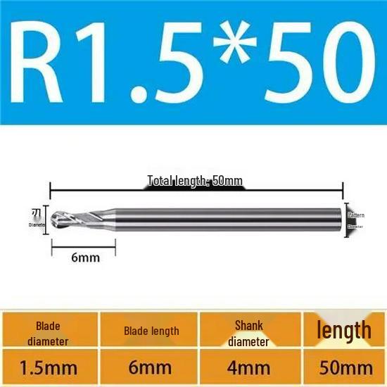 65° Metal Ceramic Flat-Bottom End Mill/Ball Nose End Mill/High-Gloss Mirror Face Mill
