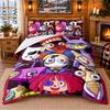Conjunto de Roupa de Cama Padrão O Incrível Circo Digital 3 Peças Lençol e Fronhas Para Quarto de Interior