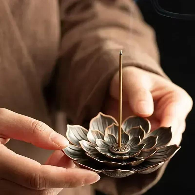 1Pc Porous Lotus Incense Insertion Zen Line Lncense Lnsertion Seat Accessories Sandalwood Burner Lncense Plate Tray