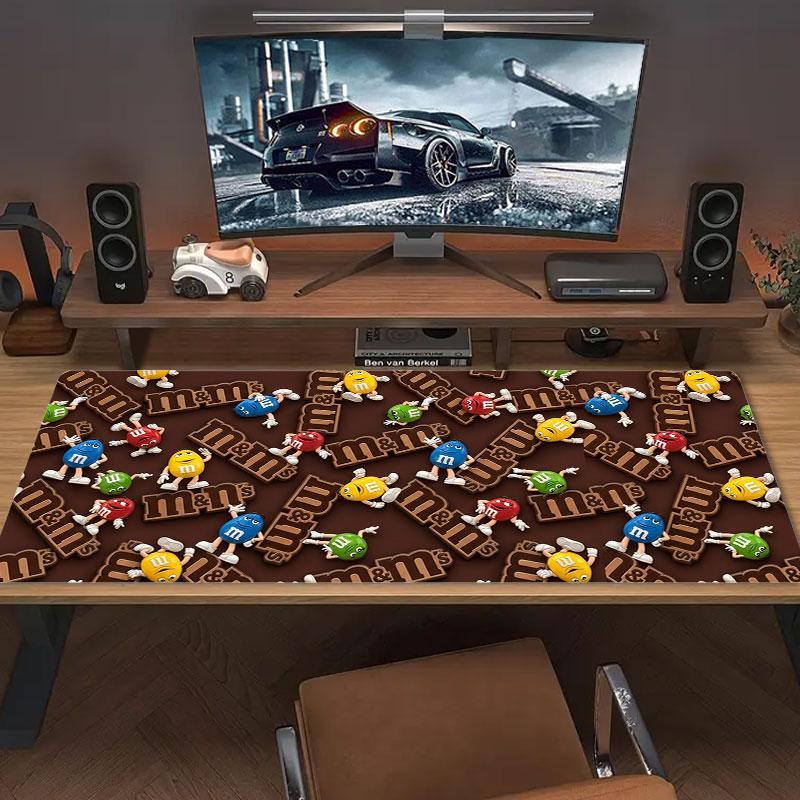 M&M's Podkładka pod mysz Duży rozmiar Podkładka na duży stół do gier Antypoślizgowa Podkładka pod laptopa Tablet Duża podkładka pod mysz XXL Mata na mini PC z obszyciem