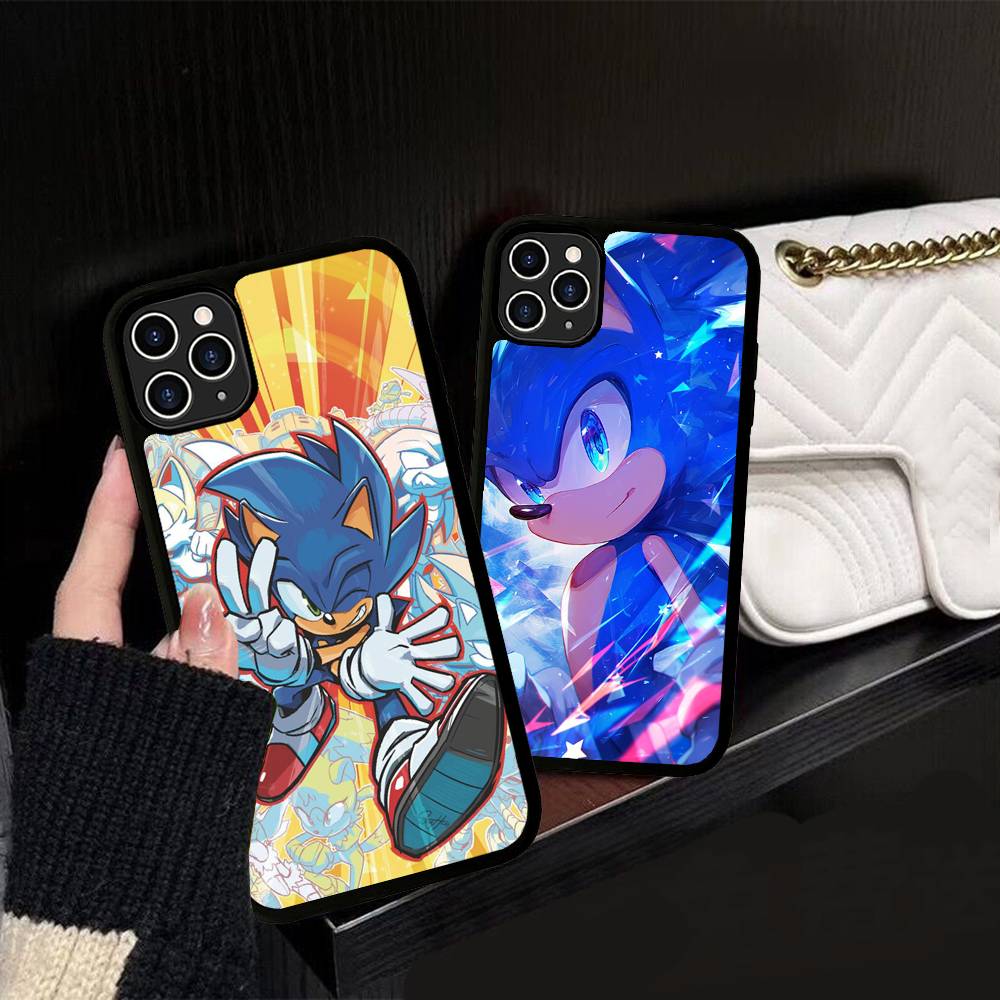 Game S-Sonic Movie Anime PC+TPU Shockproof Protective Phone Case For IPhone17 14 15 16 Pro Max 13 12 11 17 Air