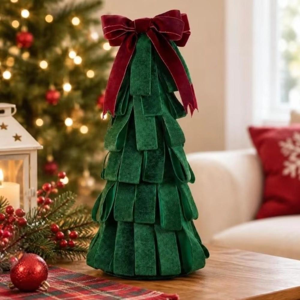 DIY Velvet Christmas Tree Ornament Tree Shape Christmas Tree Decorations  Holiday Decor