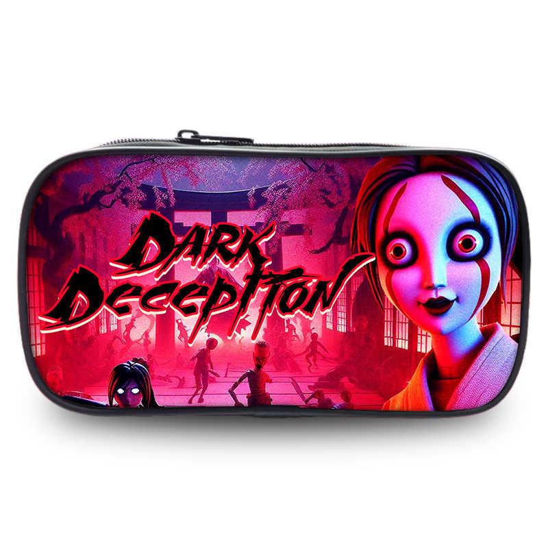 Spacious Dark Deception Pencil Case For Students In Durable Oxford Fabric