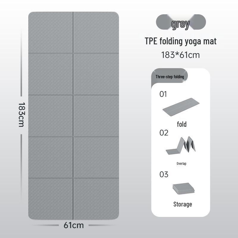Foldable Non-Slip Yoga Mat for Beginners - Men's & Women's Fitness Mat