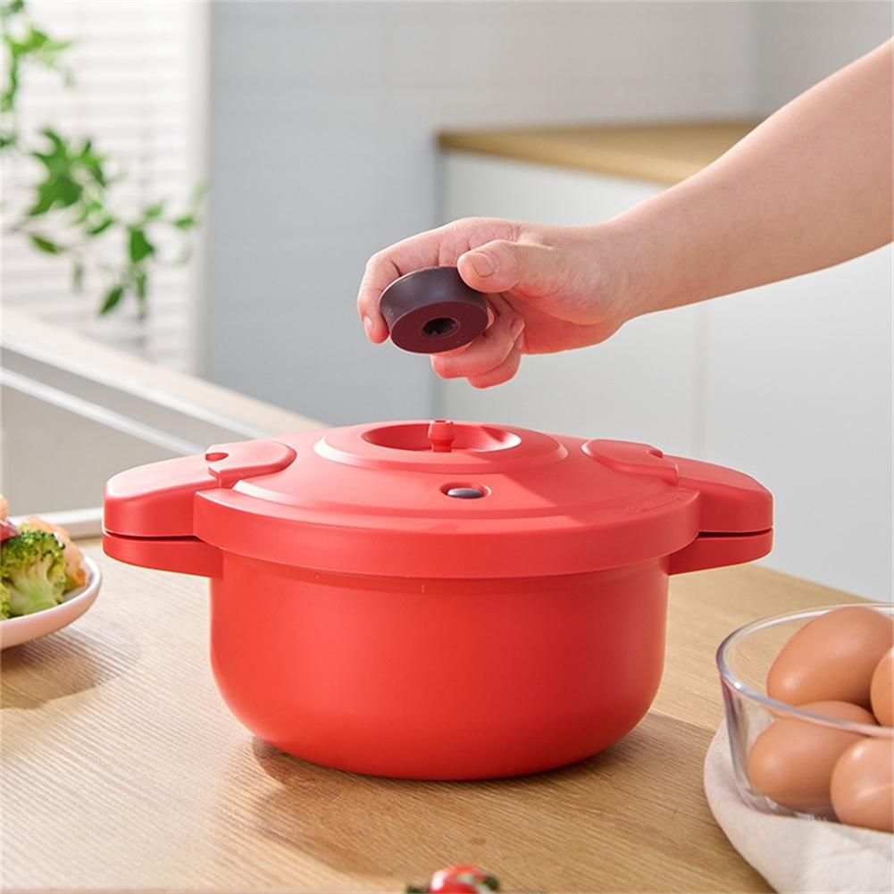 Microwave Pressure Cooker Multifunction Steamer Pot for Rice Vegetables Pasta Cooking Fast Cooking Compact and Easy Use