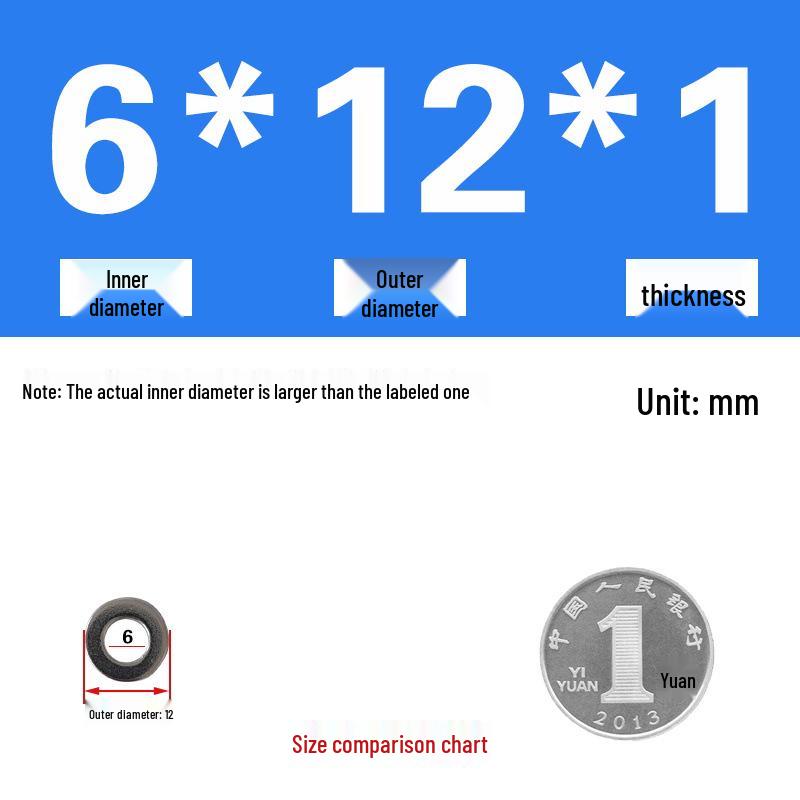 Galvanized Metal Flat Washer - Thin, Thickened, Enlarged Edge, Round, Sizes M3 to M10