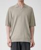 MUSINSA STANDARD Cool Touch Slit Neck Knitted Polo Shirt [Grayish Beige]