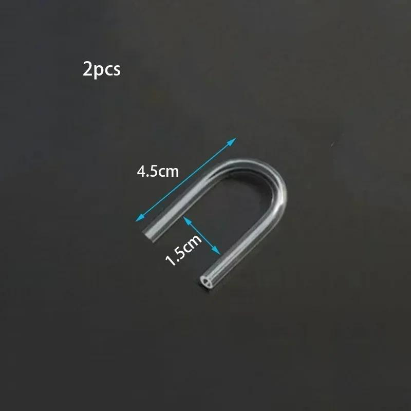 2pcs/lot 4mm Acrylic Aquarium Connector Straight U Shape Tube Elbow Fish Tank Air Pump Air Tube Filter Connecting Accessories
