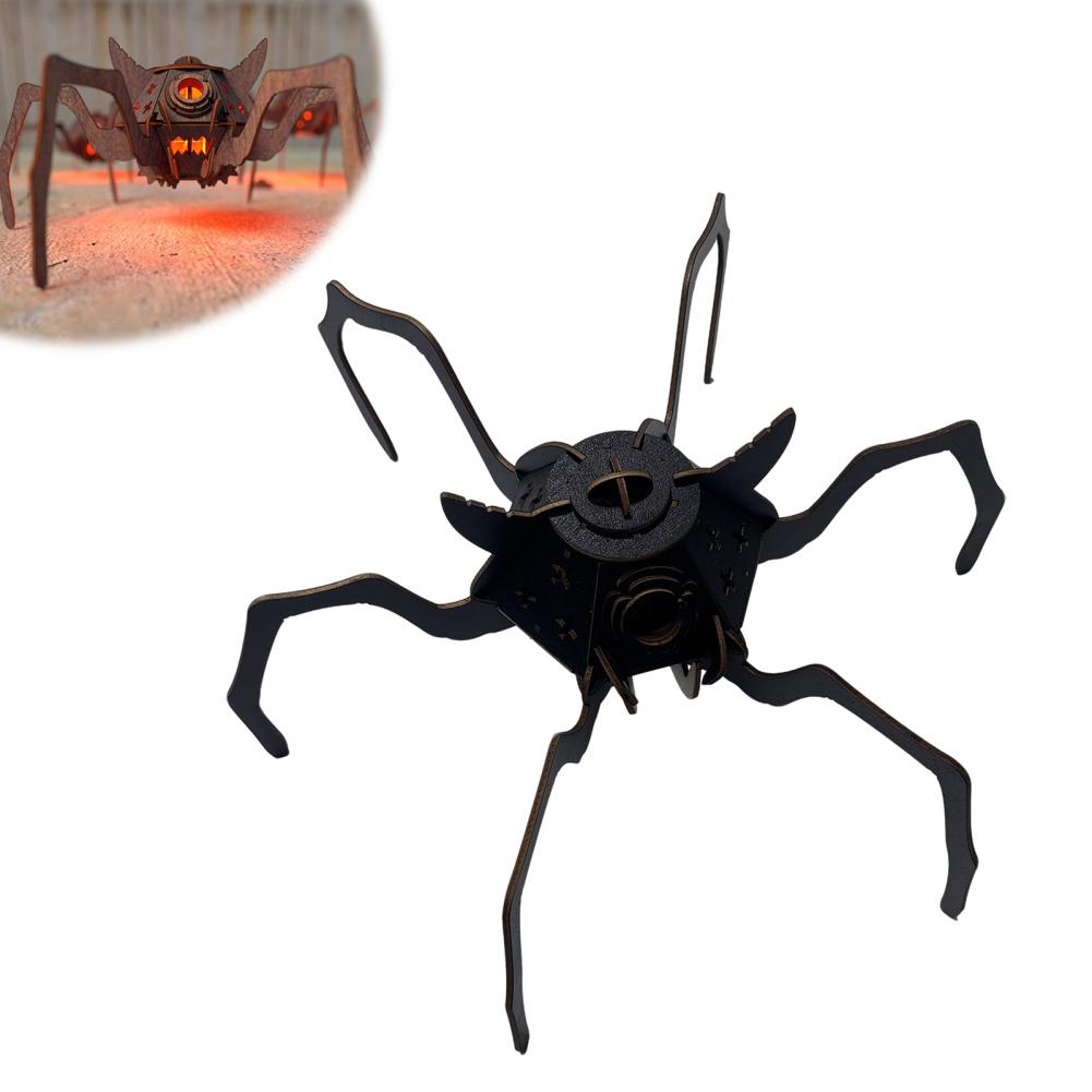 3d Wooden Spider Diy Kit Halloween Wooden Craft Project Steampunk Mechanical Spider 3d Wooden Puzzle for Halloween