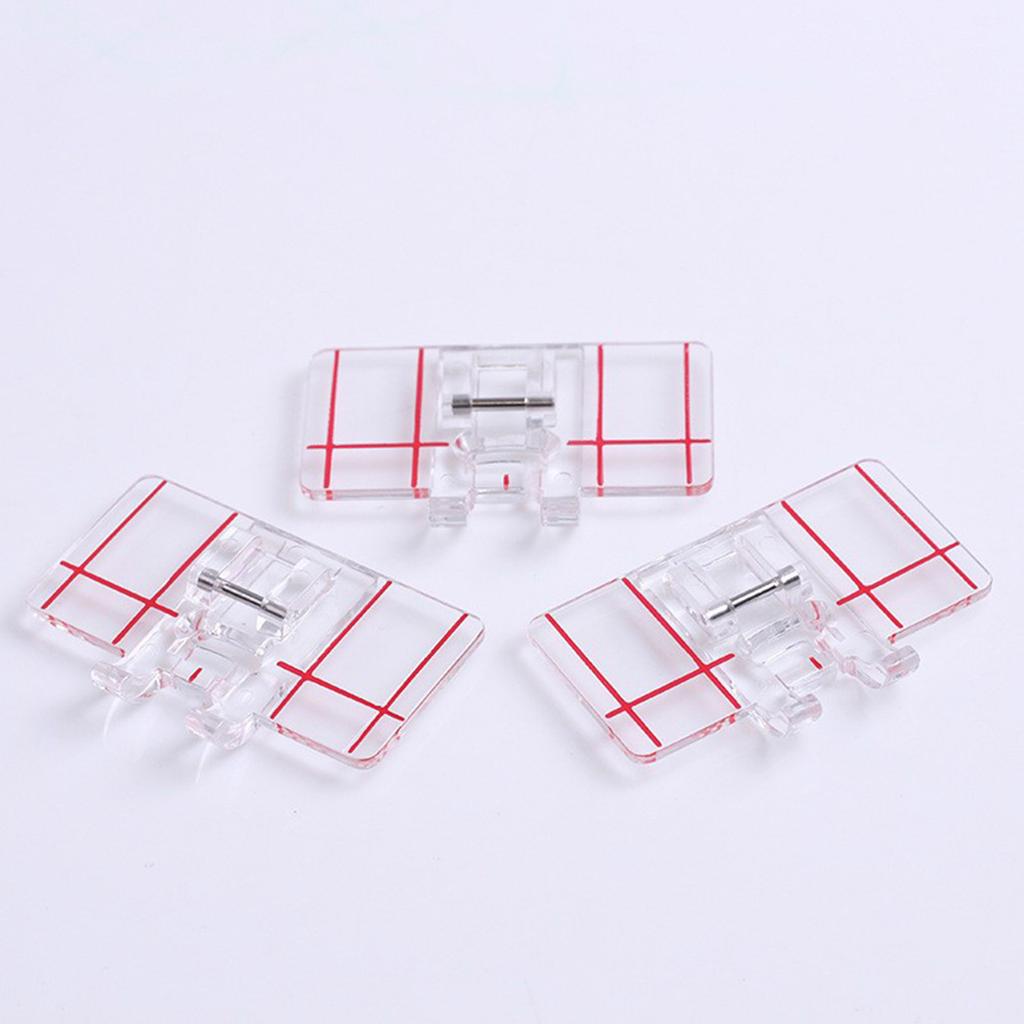 4 Pieces Sewing Machine Foot Straight Stitching Foot Sewing Machine Presser Foot Set for Household Sewing Machines
