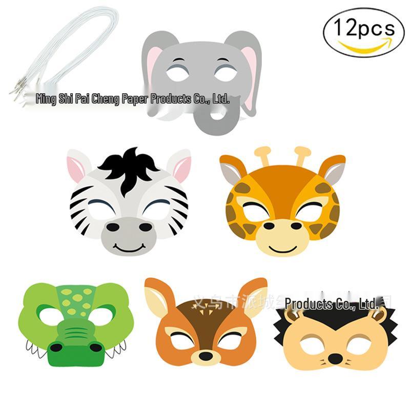 15-Piece Cartoon Animal Masks for Kids - Perfect for Birthdays, Children’s Day, or Kindergarten Parties