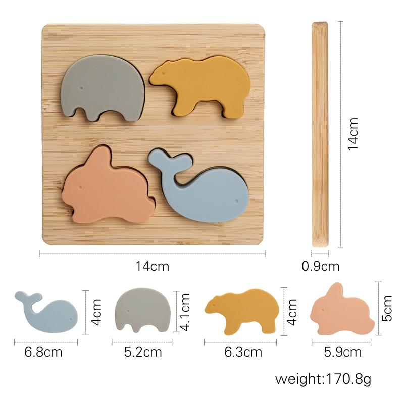 

Montessori Baby Wooden Toys Educational Interactive Toys for Kids Animal Stacking Toy Wood Stacked Building Blocks Newborn Gifts