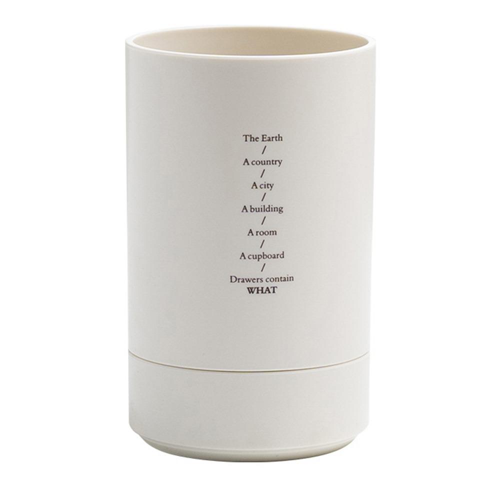 

Portable Desktop Pen Holder Large Capacity Pen Organizer Makeup Brush Holder Student Stationery білий