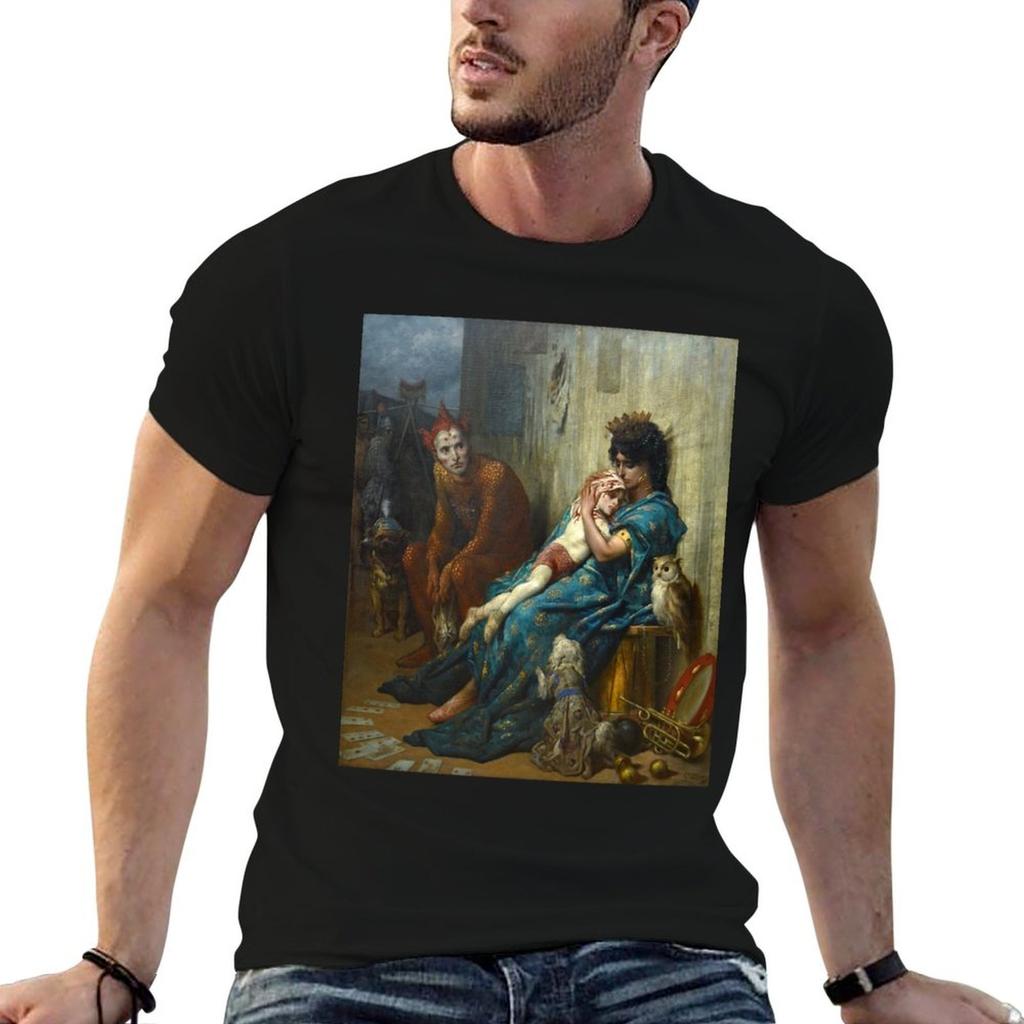 The Acrobats Gustave Dore TShirt Casual Pattern Print Tee Shirt