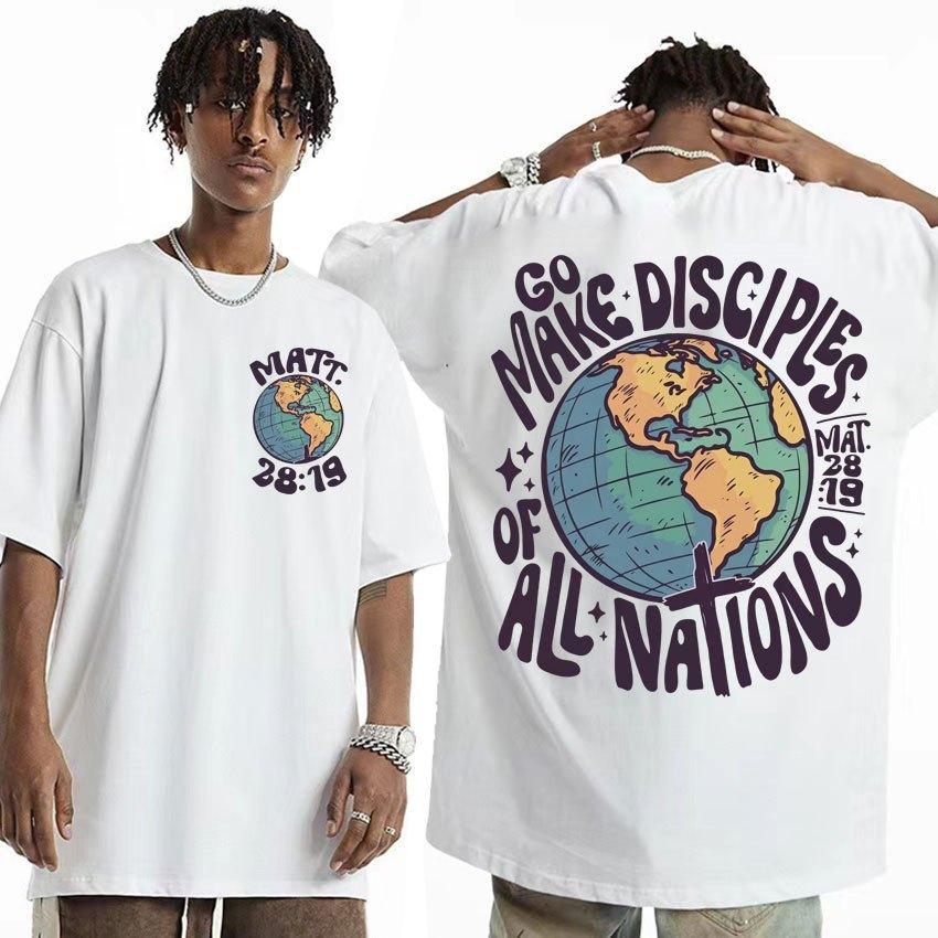 

Go Make Disciples Christian Setwear T Shirts Vintage Men Bib S