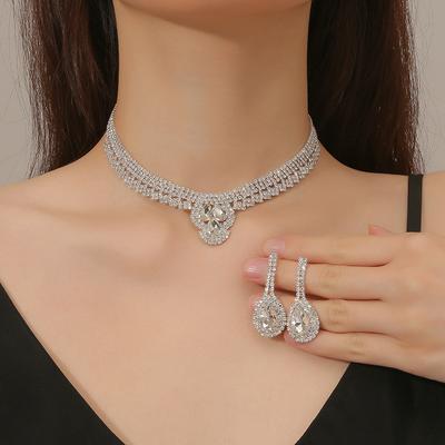 Ensemble décoratif Zircon Strass 3 pièces pour femmes Décorations de mariage