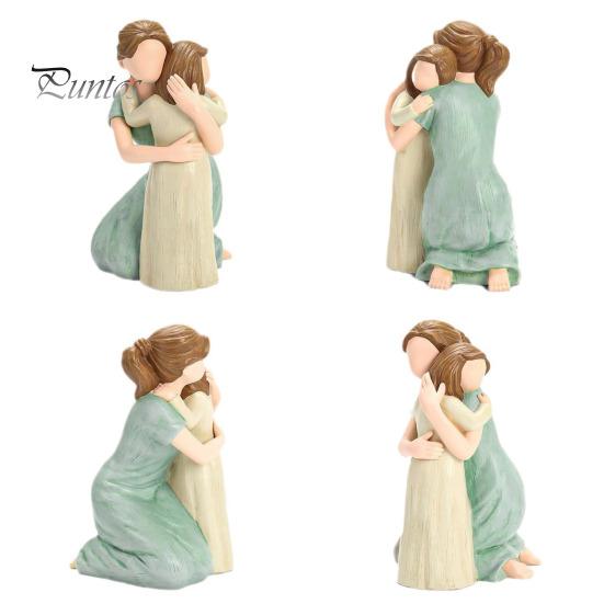 Mutter-Tochter-Figur aus Kunstharz, Mutter-Tochter-Umarmungsstatue, Geburtstagsgeschenk zum Muttertag für Schlafzimmer, Wohnzimmer-Dekor