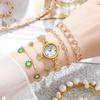 No Gift Box Simple and Fresh Ladies Quartz Watch Quartz Watch and Jewelry Five-piece Set Suitable for Holiday Gifts