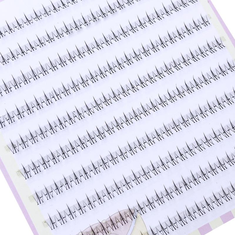 Dream Deer Little Flame Lower Lashes - 240 Clusters, Transparent Stem, Natural Look 6mm