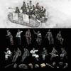 1/35 Resin Figure Unpainted Model Kit, World War II Military Theme, (13 Soldiers, No Tanks) Unassembled and Unpainted GK,