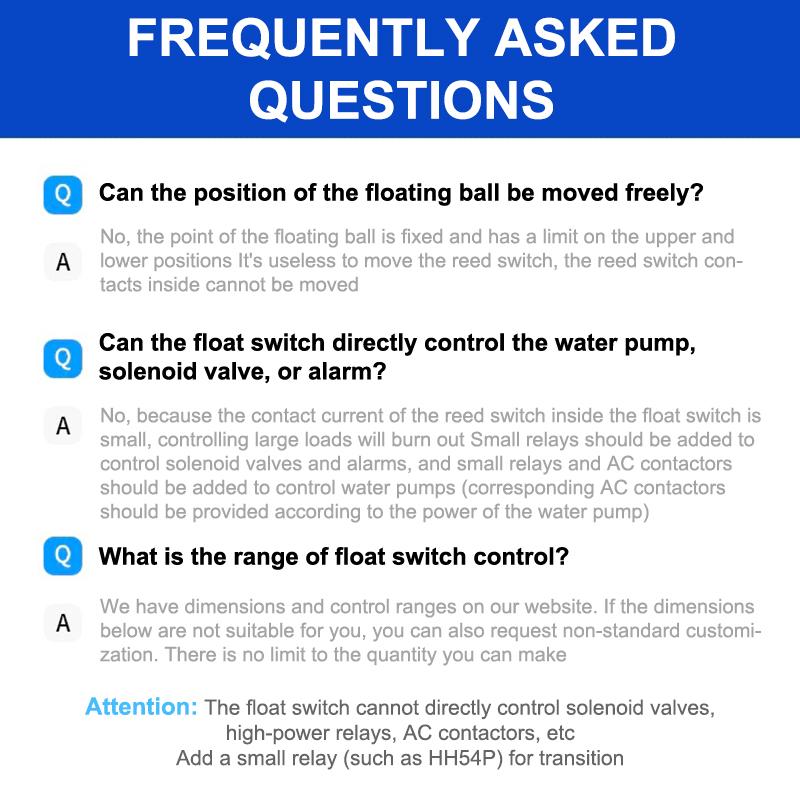 1Pc 12V-110V Water Level Switch Liquid Level Sensor Pp Plastic Ball Float Switch Water Level Switch