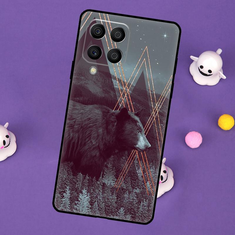 

Cute Cartoon Bear Cover For Samsung Galaxy M55 M15 M33 M13 M23 M53 M31 M51 M14 M34 M54 M20 M30s M52 M32 Case Samsung M32 4G