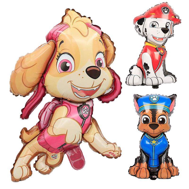 Färgstarkt tassballongset med Marshall Chase och Skye för minnesvärda födelsedagsfiranden