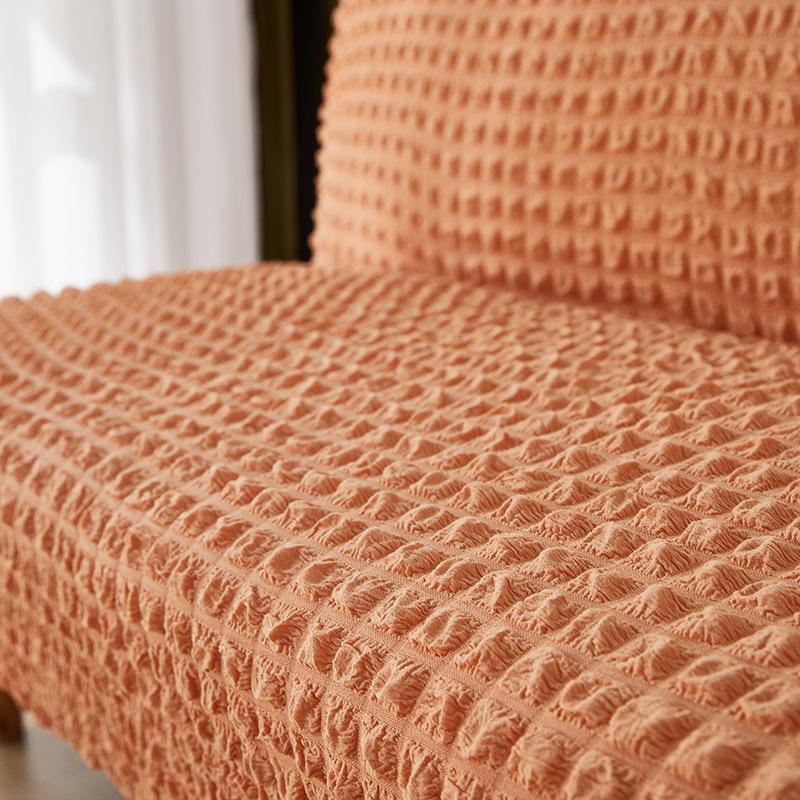 Armless Solid Foam Sofa Cover All Inclusive Elastic Couch Slipcover For Living Room Four Season Universal Dustroof Seat Cushion